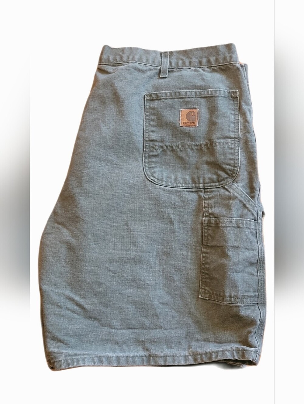 VTG Carhartt Dunagree Jean Shorts Men’s 46 Olive Y2k Workwear